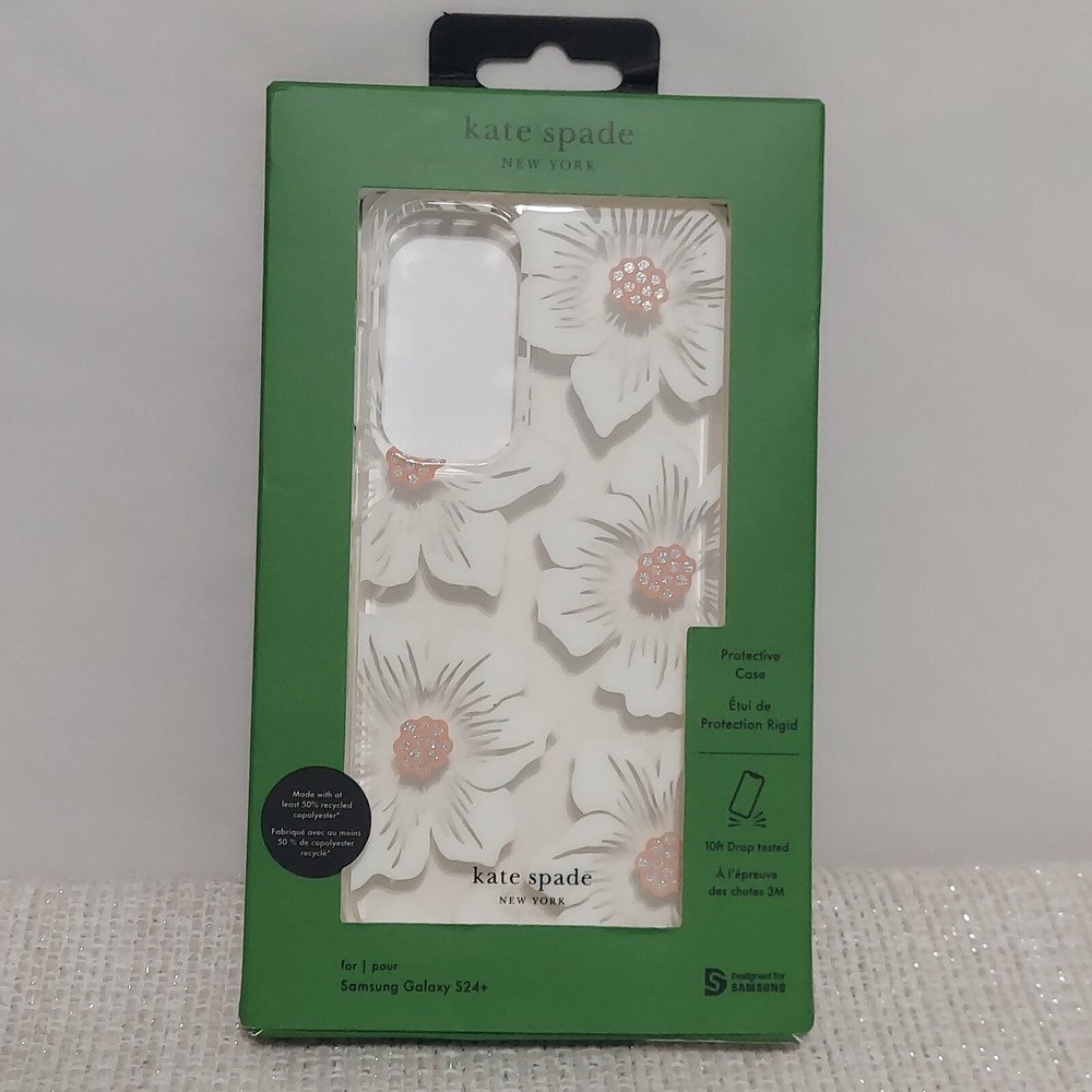 Kate Spade New York Samsung‎ Galaxy S24+ Case Hollyhock Cream for 6.7" phone